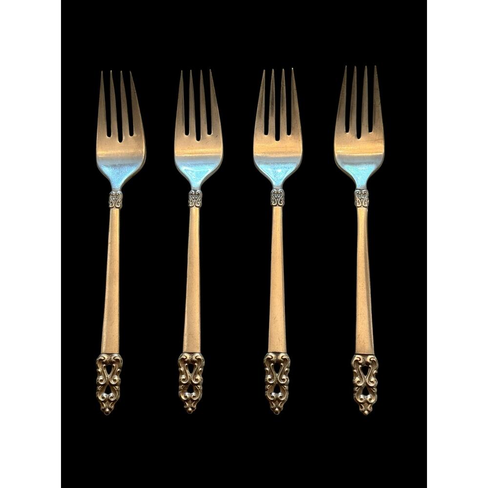 1847 Rogers Bros KING FREDERIK Vintage Royal Empress 4 Salad Forks